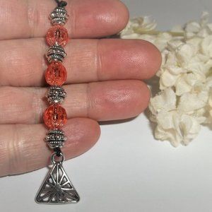 New Bookmark Bookmarker Handmade Beaded Book Thong Marker Gift Idea Reading 8205